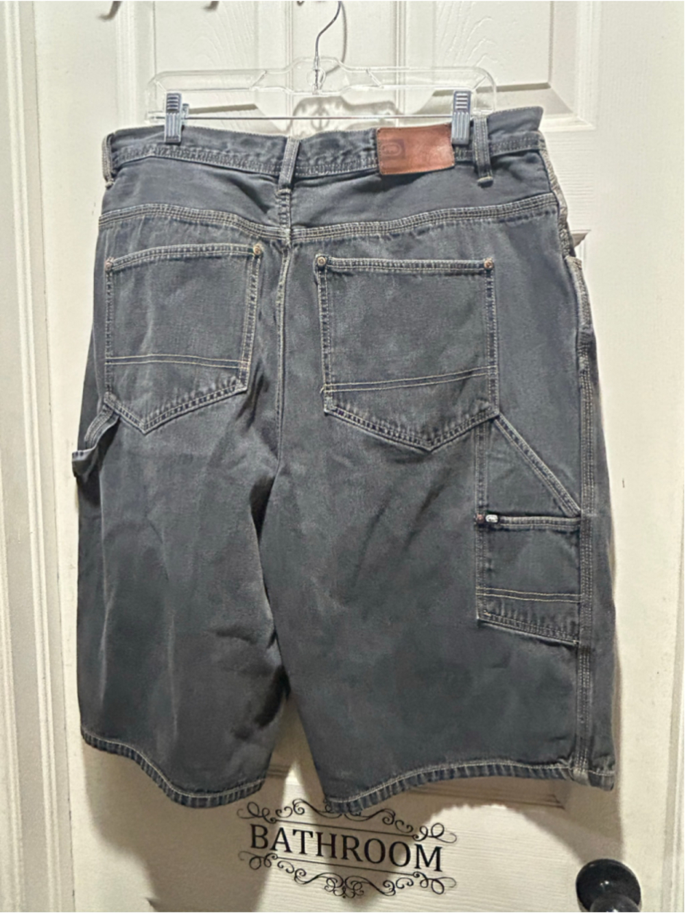 Men's Ecko Unltd. Baggy Carpenter Denim Shorts - Grey - Size 38